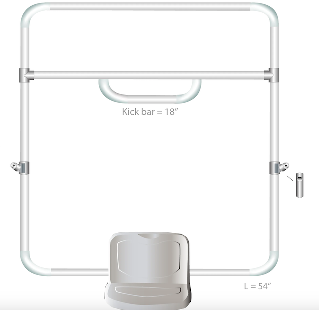 RMR 2-Bay Frame with Low Back Tractor Seat 54"L x 50"W
