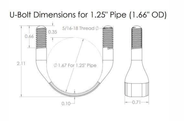 Better Mounts U-Bolt with Nuts