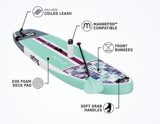 BOTE Wulf Aero 10'4" Native Glacier Inflatable Paddle Board